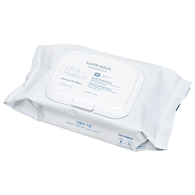 MISSHA - Super Aqua Ultra Hyalron Cleansing Oil Wipes - K-Beauty Vibe