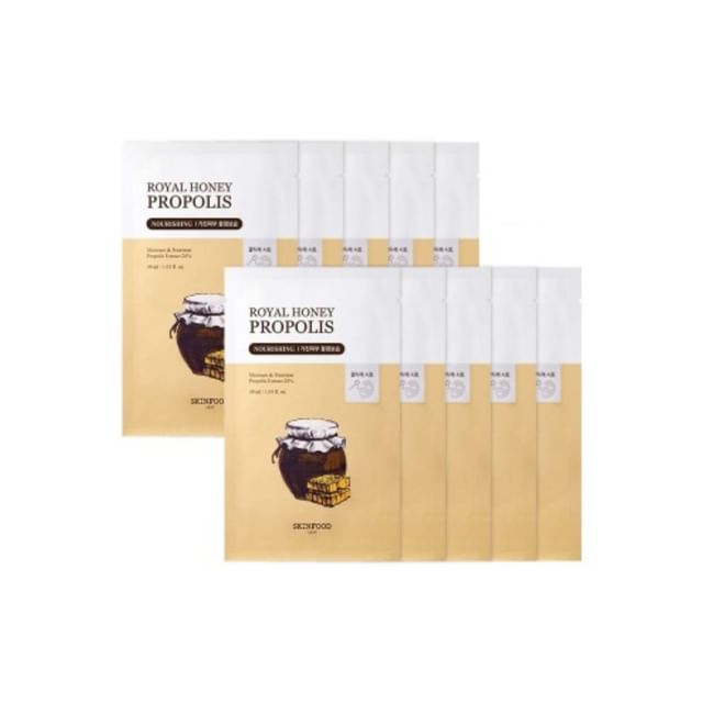 SKINFOOD - Royal Honey Propolis Enrich Mask Set - K-Beauty Vibe