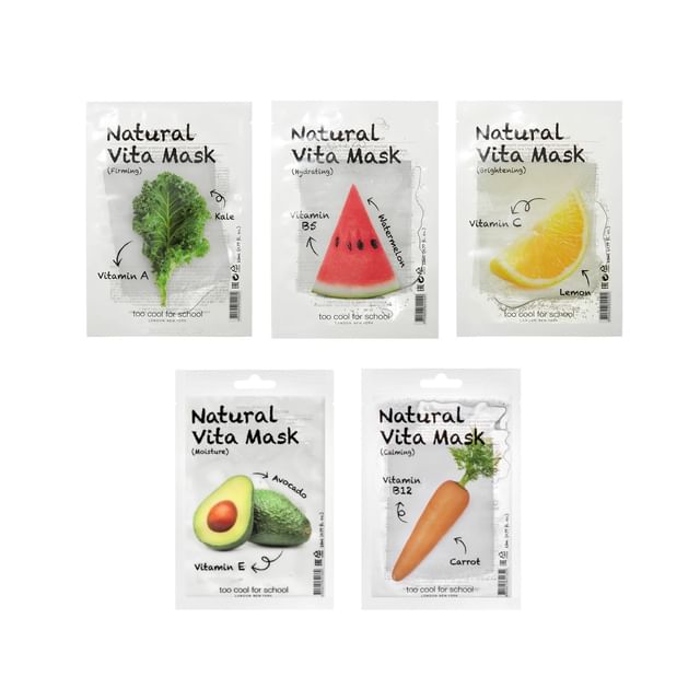 too cool for school - Natural Vita Mask - 5 Types - K-Beauty Vibe