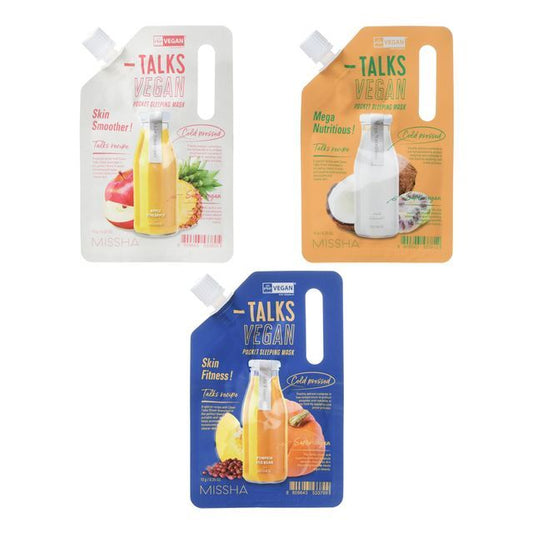 MISSHA - Talks Vegan Squeeze Pocket Sleeping Pack - 3 Types - K-Beauty Vibe