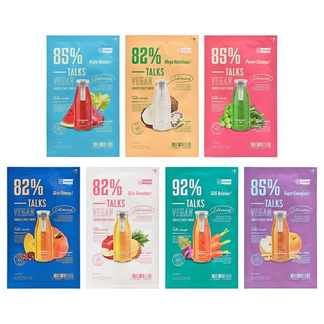 MISSHA - Talks Vegan Squeeze Sheet Mask - 7 Types - K-Beauty Vibe