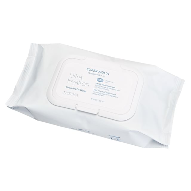 MISSHA - Super Aqua Ultra Hyalon Cleansing Oil Wipes JUMBO - K-Beauty Vibe