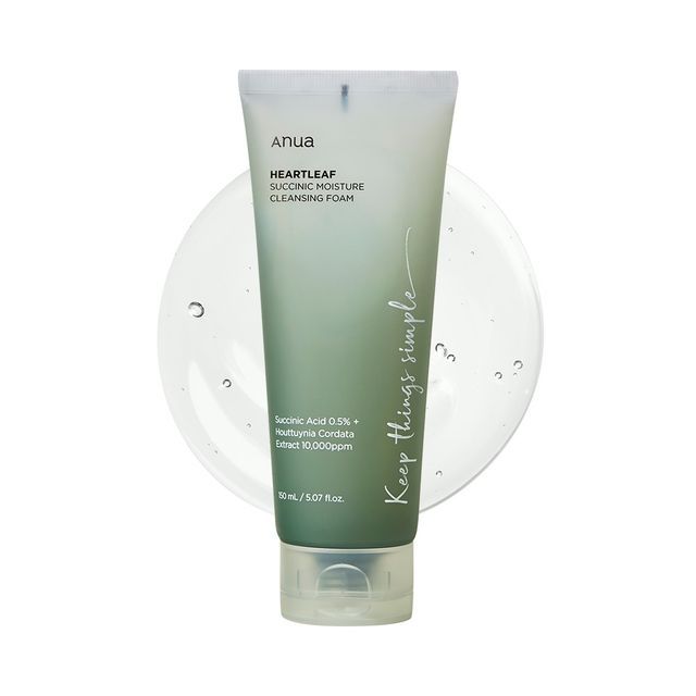 Anua - Heartleaf Succinic Moisture Cleansing Foam - K-Beauty Vibe