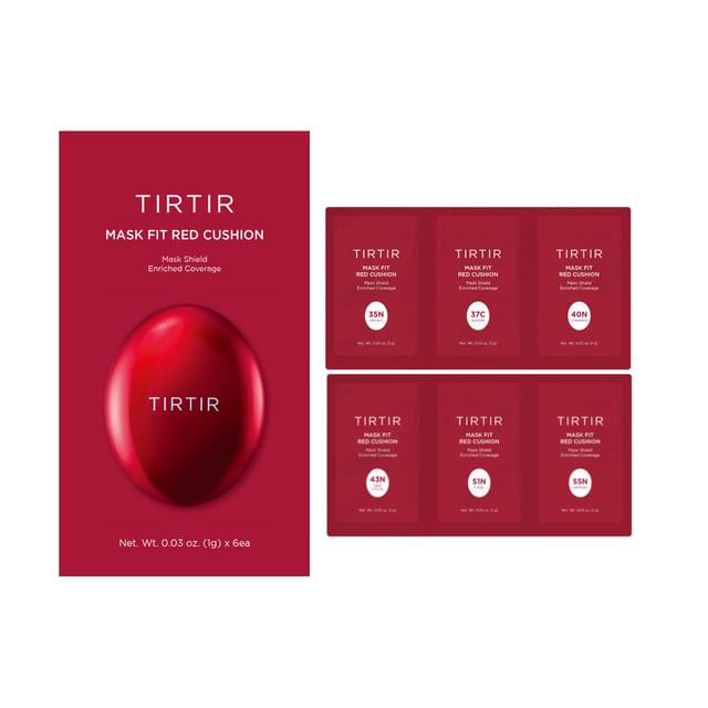 TIRTIR - Mask Fit Red Cushion 6 Shade Trial Kit - 5 Colors - K-Beauty Vibe