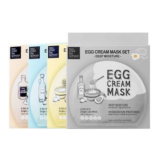too cool for school - Egg Cream Mask Set - 4 Types - K-Beauty Vibe
